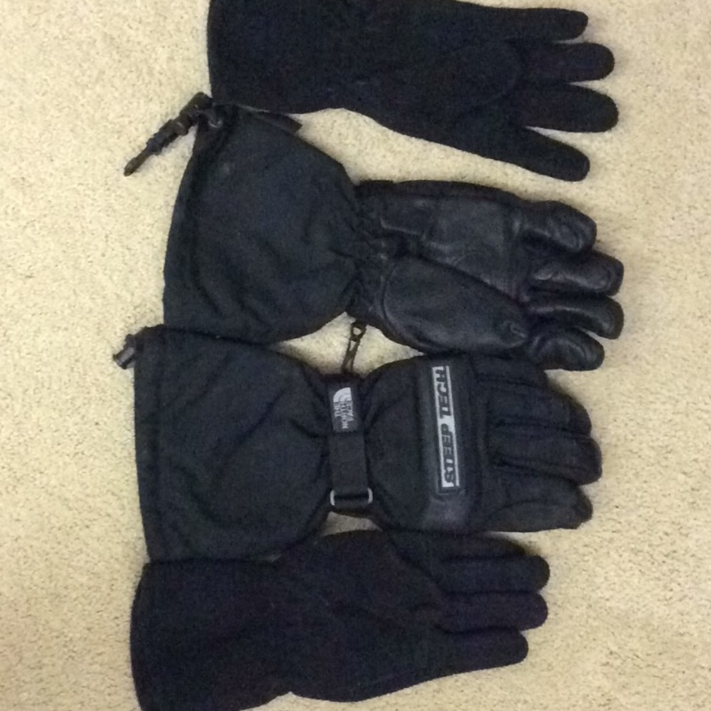 North Face Steep Tech gloves and liners! Gortex.